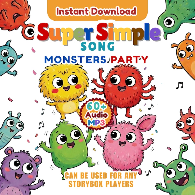 Superenkla monstersånger | Barnljud för Storybox | MP3-filer för Yoto och Toniebox bild 1