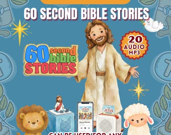 MP3 Audio Kids | 60 Second Bible Stories | Audio for Storybox & Yoto |  Digital Download
