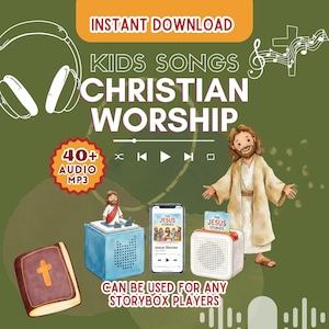 MP3 Audio Kids | Christliche Anbetung Lieder Sammlung | 40+ MP3s für Yoto & Toniebox | Digitaler Download