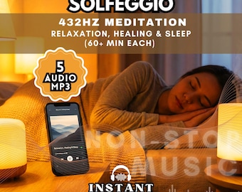 MP3 Audio 432Hertz Healing Frequenz Musik | Tonies ,Storybox Player Lieder | Tiefer Schlaf & Stressabbau