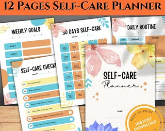 Arbeitsblätter Therapie Self-Care Planer PDF: Journal & Tracker