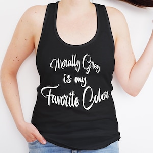 Morally Grey Women&#39;s Racerback Tank | Ideal for Casual Wear, Fitness, Summer, Gifts, Trendy Fashion