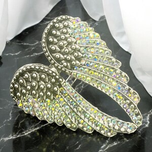 Glam Angel Wing Ring – Size 8 Rhinestone Statement Fashion Jewelry afbeelding 6