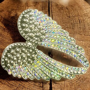 Glam Angel Wing Ring – Size 8 Rhinestone Statement Fashion Jewelry afbeelding 7
