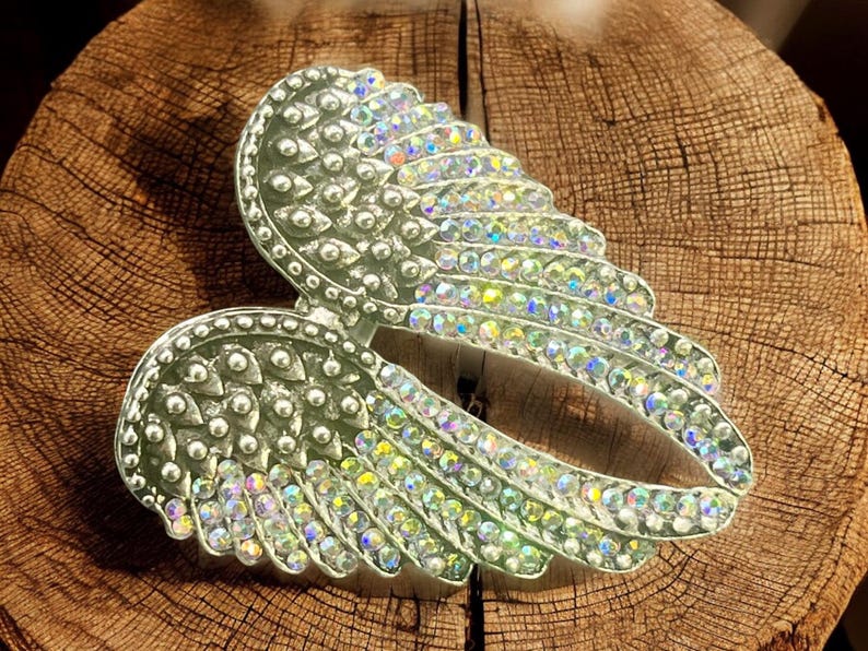Glam Angel Wing Ring – Size 8 Rhinestone Statement Fashion Jewelry afbeelding 7