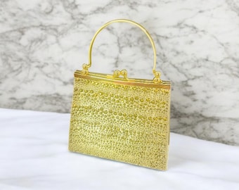 Golden Glam Rhinestone Clutch – Sparkling Evening Bag for Weddings, Parties & Events