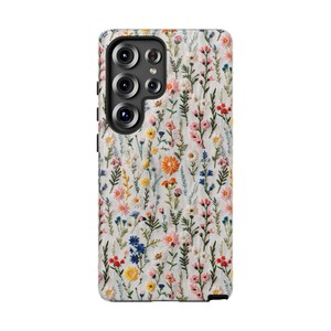 Wildflower Cottagecore Phone Case Flower Lover Gift Vintage Embroidery Knit Look Phone Cover Floral Handmade Style Tough iPhone Case image 8