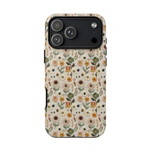 Wildflower Floral Phone Case Gift Flower Lover Daisy Poppy Embroidery Knit Look Vintage Cottagecore Style Tough iPhone Cover Galaxy Pixel image 6