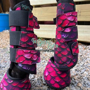 Mythical creature dragon splint boots choose color inside