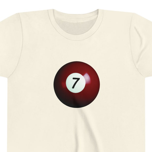 Lucky 7 Ball baby tee; 4 shirt colors