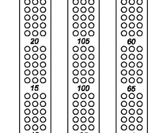 Plantilla de tablero de cribbage - Descarga digital - SVG y PDF