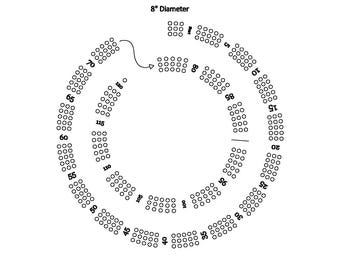 Modèle circulaire de planche de cribbage - téléchargement numérique - SVG et PDF