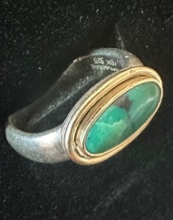 18k 925 Turquoise Ring