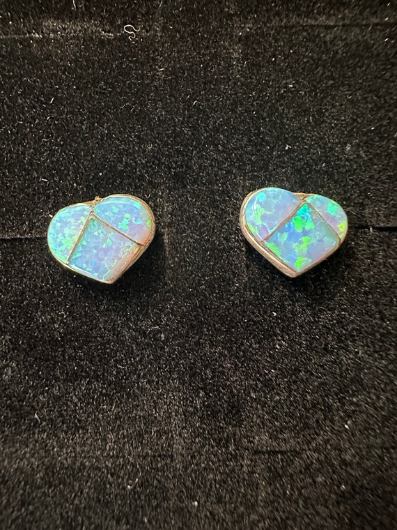 Opal stud earrings - image 1