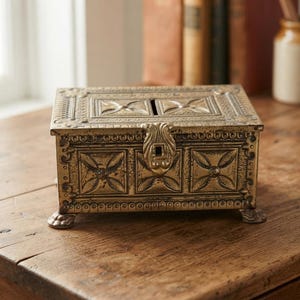 Vintage Metal Money Box - Etsy
