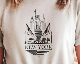 NYC Skyline SVG: New York Cityscape Vector Clipart (Instant Download)