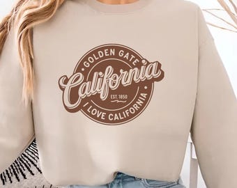 California Svg, California Vintage Design, Golden Gate California SVG, California PNG, Boho SVG, Retro America Svg, California Bear Png