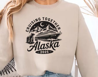 Alaska Cruise 2025 SVG, Cruising Together Alaska SVG, Alaska Cruise Gift, Alaska Family Trip Shirt, Summer Vacation, Cricut Files, Silhoutte