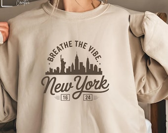 NYC Skyline SVG: New York Cityscape, Liberty Statue (Digital Download)