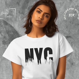 New York Svg, NYC Svg, New York City Skyline Cityscape svg, Silhouette Cut File, Vector Clipart, Instant Download