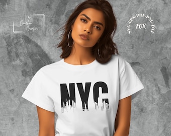 NYC Skyline SVG: New York Cityscape Cut File (Instant Download)