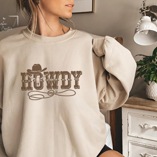 Howdy Cowgirl Svg: Western Graphic Design (Digital Download)
