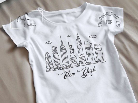 New York Skyline SVG: Cricut-Ready Vector Graphics (Digital Download)