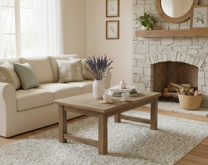 4x6.4 ft Turkish Wool Rug | Handwoven Pure Wool Carpet | Neutral Farmhouse Bedroom Decor