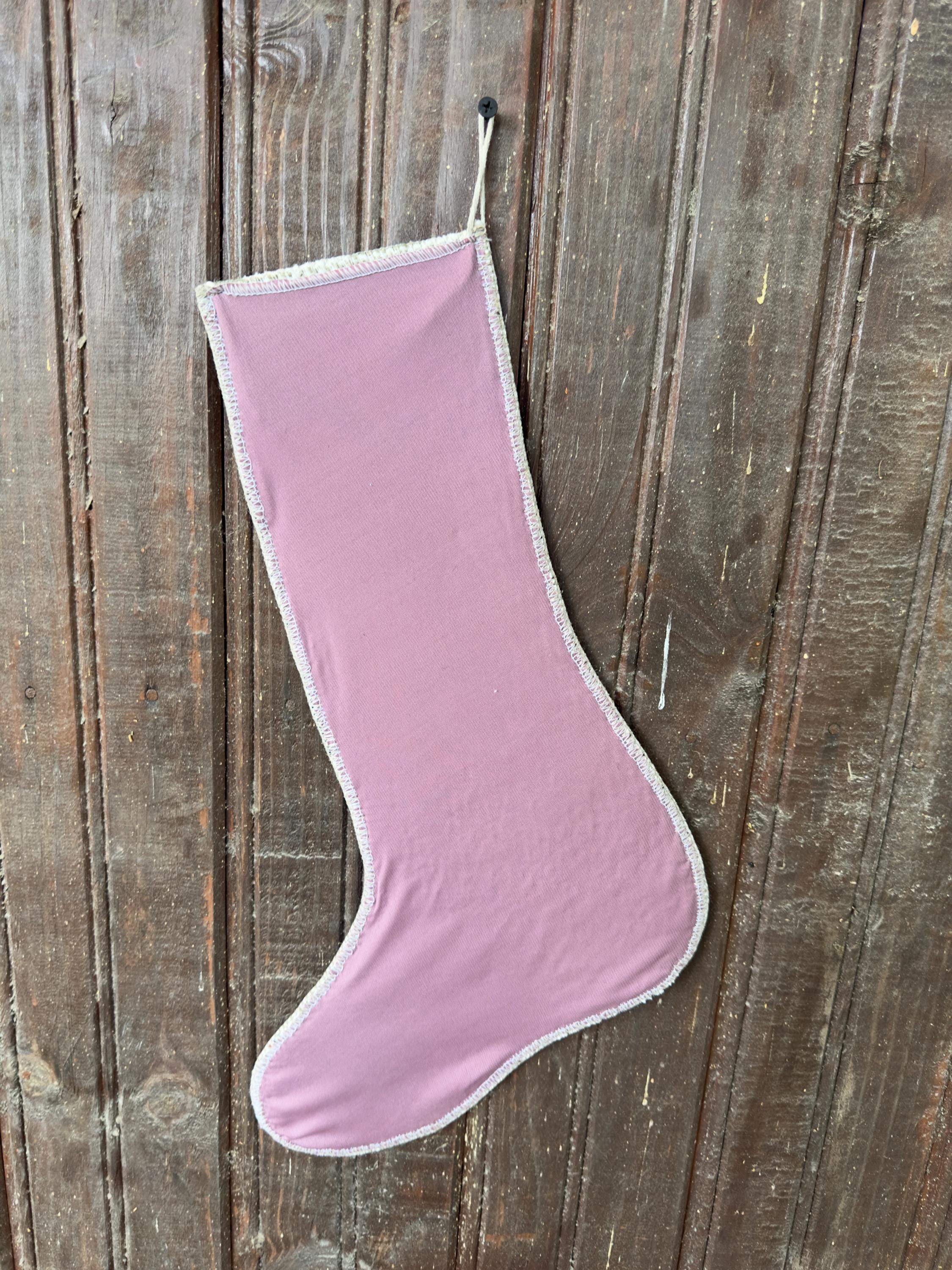 Vintage Turkish Rug Christmas Stocking, Large Peach Flower, Sage Salmon Mustard Brown, 11.8x16.1 in – view 7