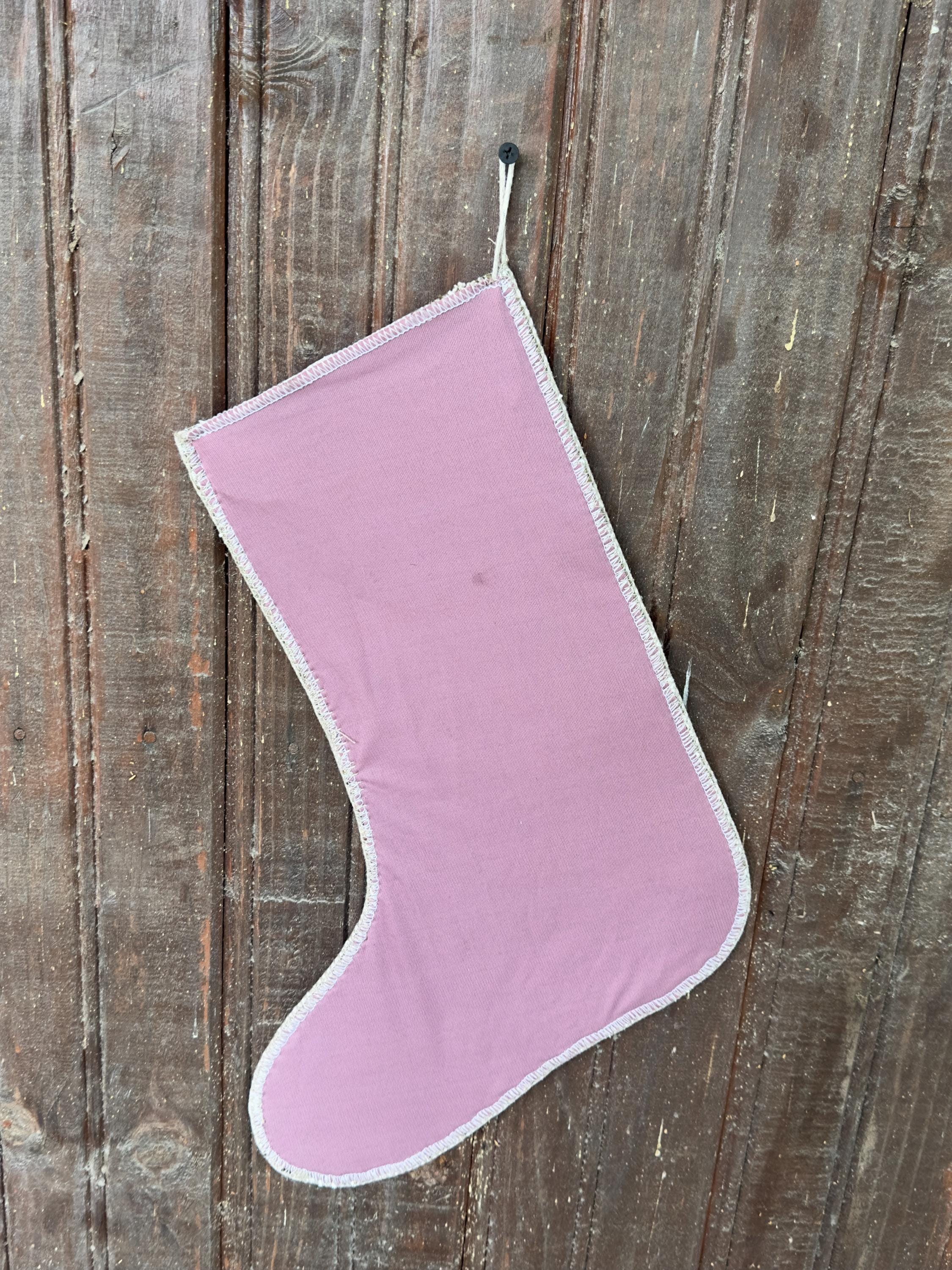 Vintage Turkish Rug Christmas Stocking, Earthy Olive Green Scroll, Dusty Rose Apricot, 12.6x14.6 in – view 6