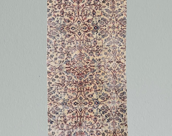 Handmade Wool Turkish Runner Rug: Floral Entryway Decor