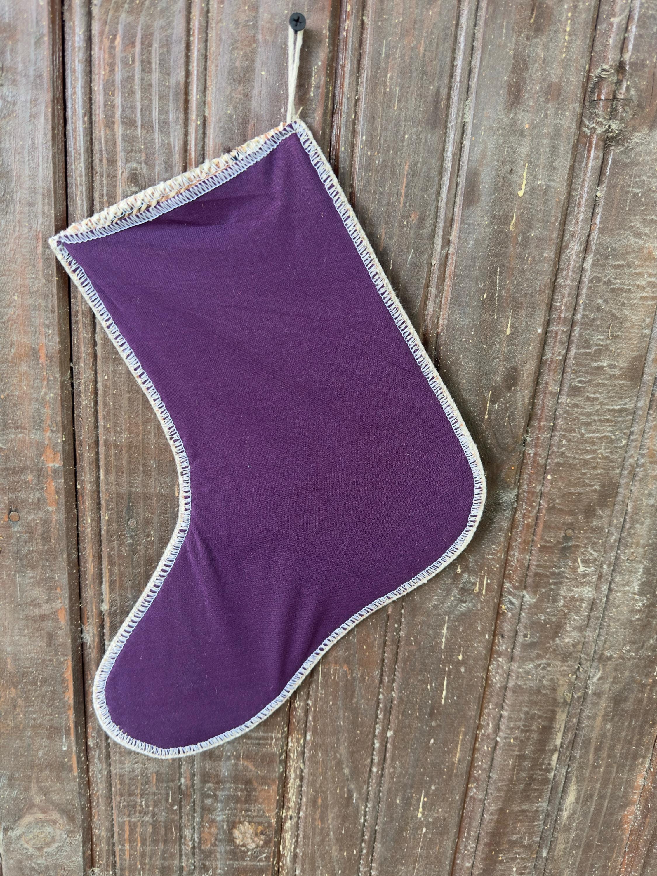Christmas Stocking, Vintage Turkish Rug, Floral Terracotta Olive Cream, 11 in in cream, terracotta, reverse and knot structure