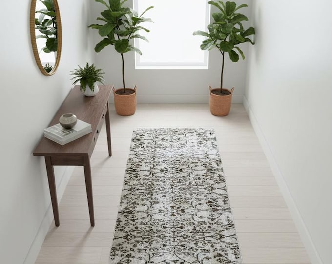 Vintage Turkish Runner Rug 28.9" x 69.6" – One of a Kind Handmade Wool