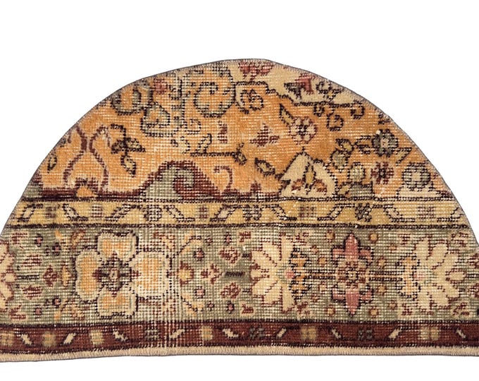 semicircle rug wool handmade turkish oriental entry rug home decor rug