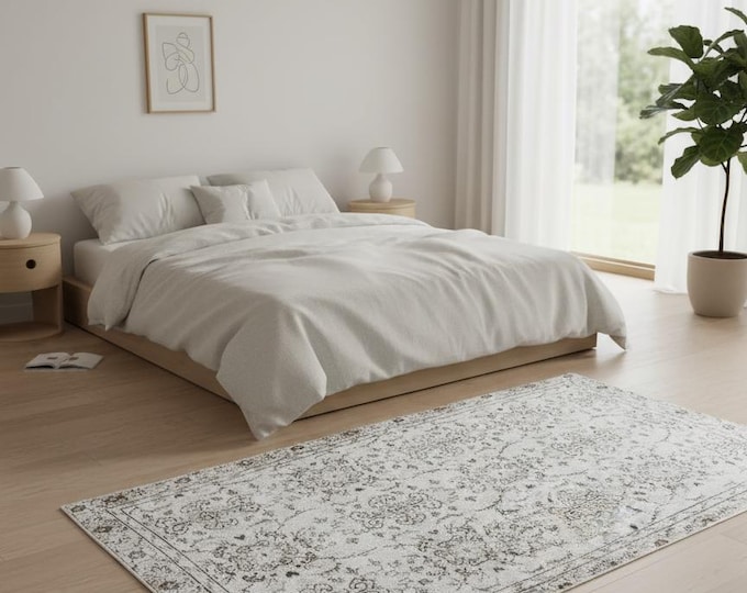 99.5x197 cm Wool Rug | Turkish Handwoven Vintage Carpet | Farmhouse Hallway Rustic Decor