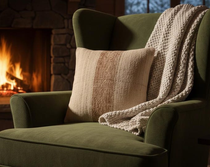 16” Turkish Kilim Throw, Isparta Handmade Cushion, Boho Home Accent