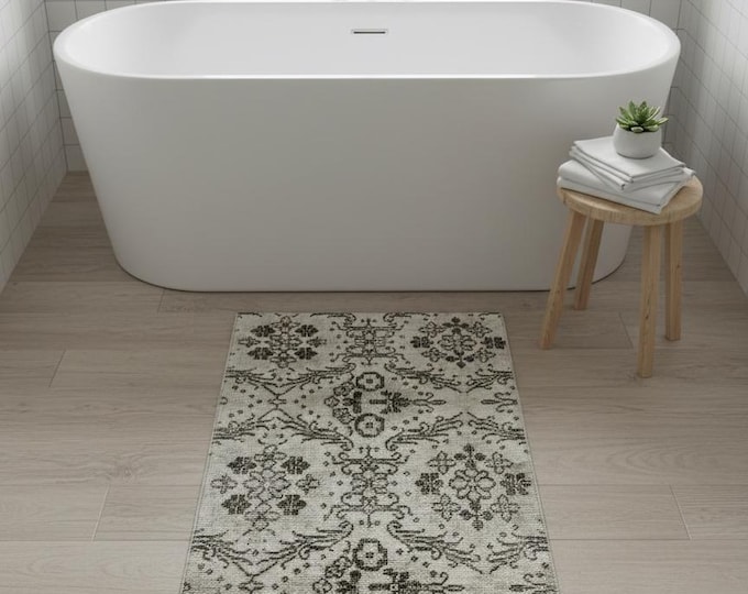 Vintage Turkish Rug 22.8" x 44" – One of a Kind Handmade Wool