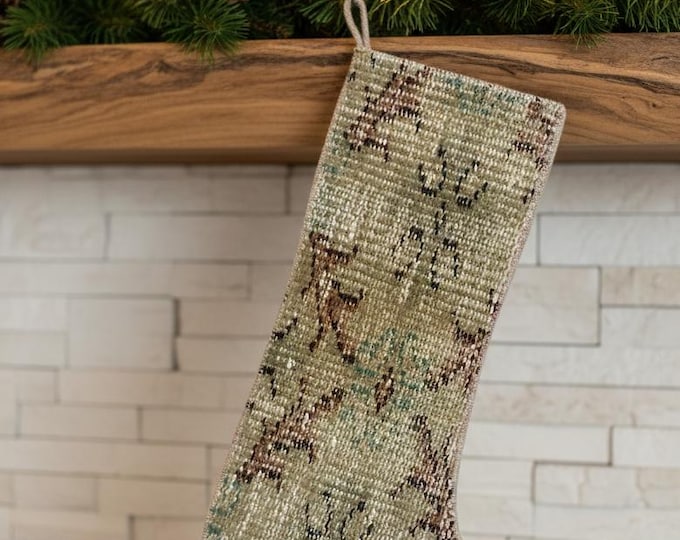 Vintage Kilim Christmas Stocking 18x12 inch