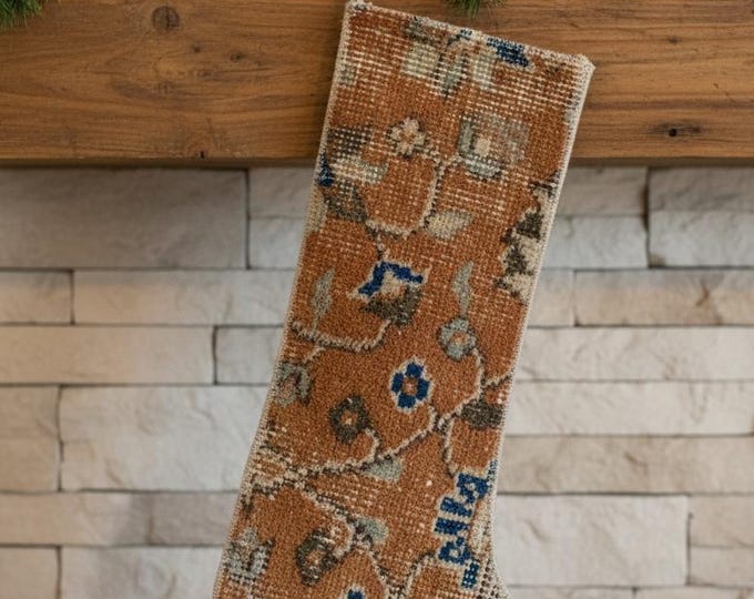 Vintage Kilim Christmas Stocking 18x12 inch