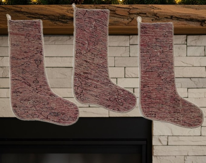 Vintage Rug Boot Set | Handmade Wool Decor