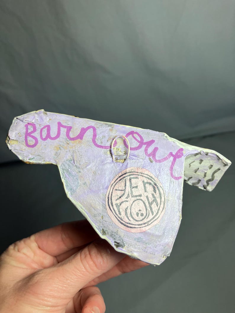 Paper Mache Tiny Barn Owl in Flight - Etsy