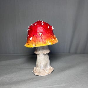 Paper Mache Art Sculpture Woodland Mushroom Fly Agaric