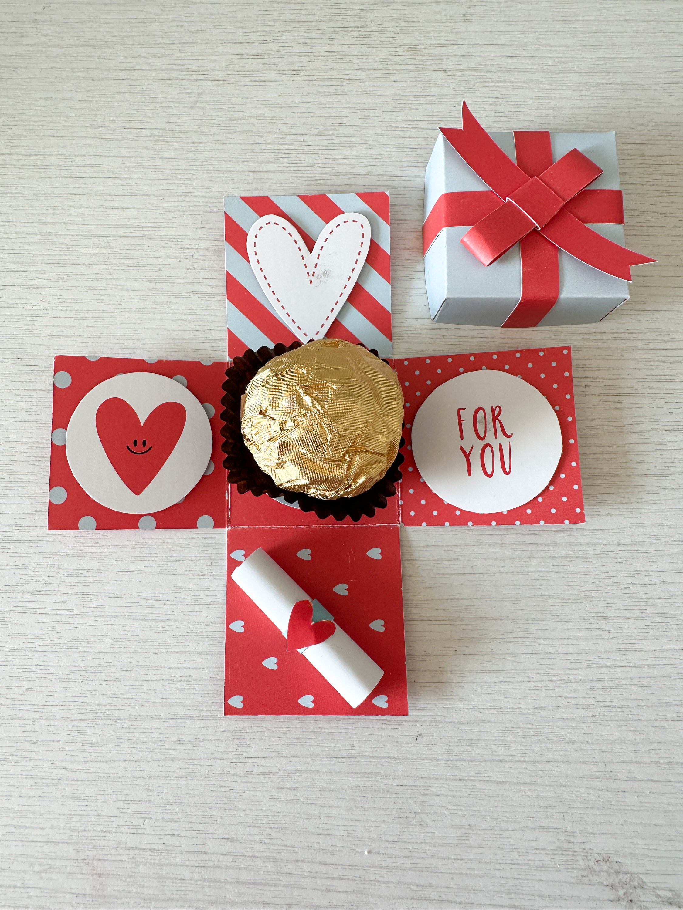 Exploding Chocolate Gift Box Template | DIY Valentine Card (PDF Digital ...