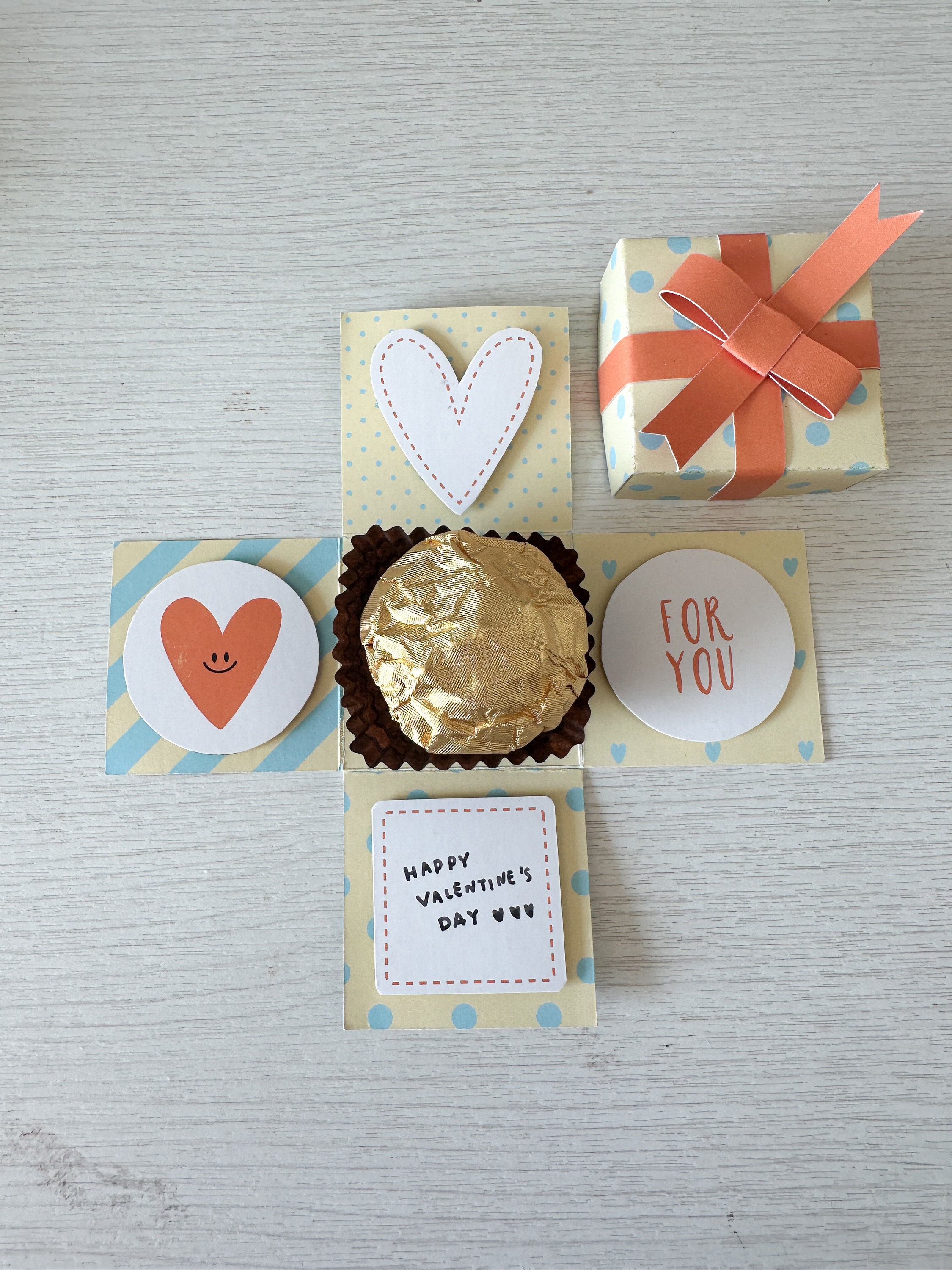 Exploding Chocolate Gift Box Template | DIY Valentine Card (PDF Digital ...