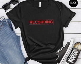 T-shirt studio d'enregistrement en cours, T-shirt de production musicale, Cadeaux studio d'enregistrement, T-shirt à manches courtes musicien unisexe, Cadeau producteur
