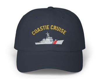 Coastie Cruise Dad Cap, Nautical Hat, Gift for Sea Lovers, Adjustable Cap for Summer, Father's Day Gift, Casual Outdoor Wear