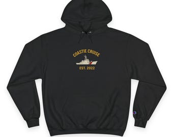 Champion Hoodie, Coastie Cruise Design, Nautical Sweatshirt, Vintage Maritime Apparel, Perfect for Boat Lovers, Gift for Mariners