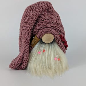 Handmade Gnome | Farmhouse Gnome | Rustic Gnome | Woodsy Gnome | Knit Gnome | Gift Gnome | Gnome Decor | Valentines | Love