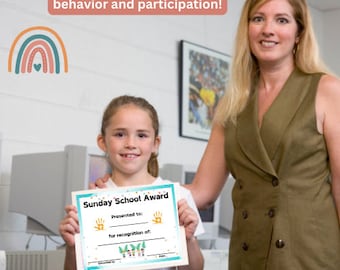 Sunday School Children's Ministry Award - Digital, Printable