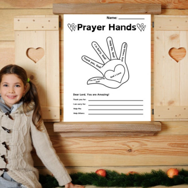 Praying Hands Printable - Teach Me to Pray - Children's Ministry